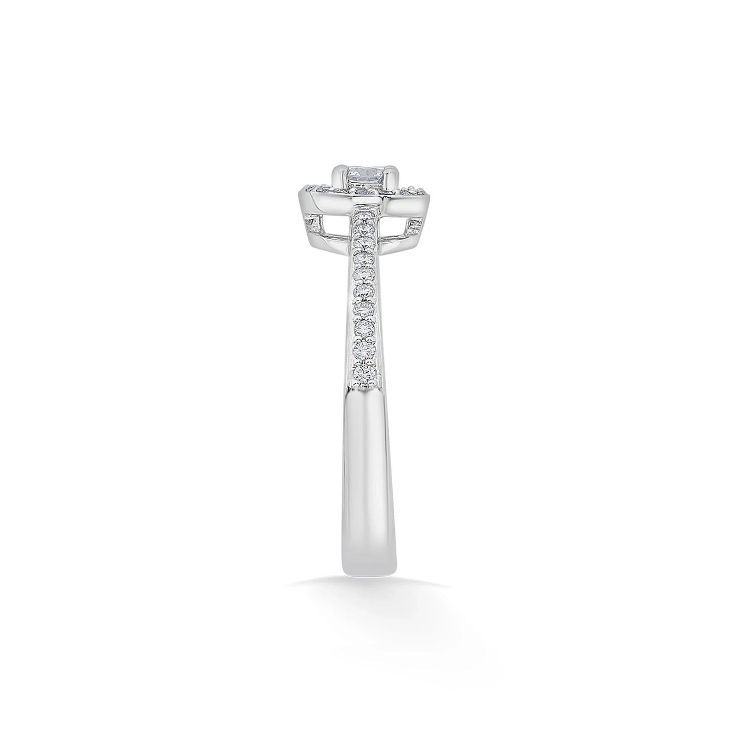 Solitaire Circular Starlight Spark Ring - Zen Diamond India