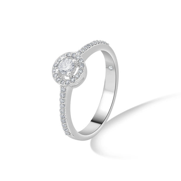 Solitaire Circular Starlight Spark Ring - Zen Diamond India