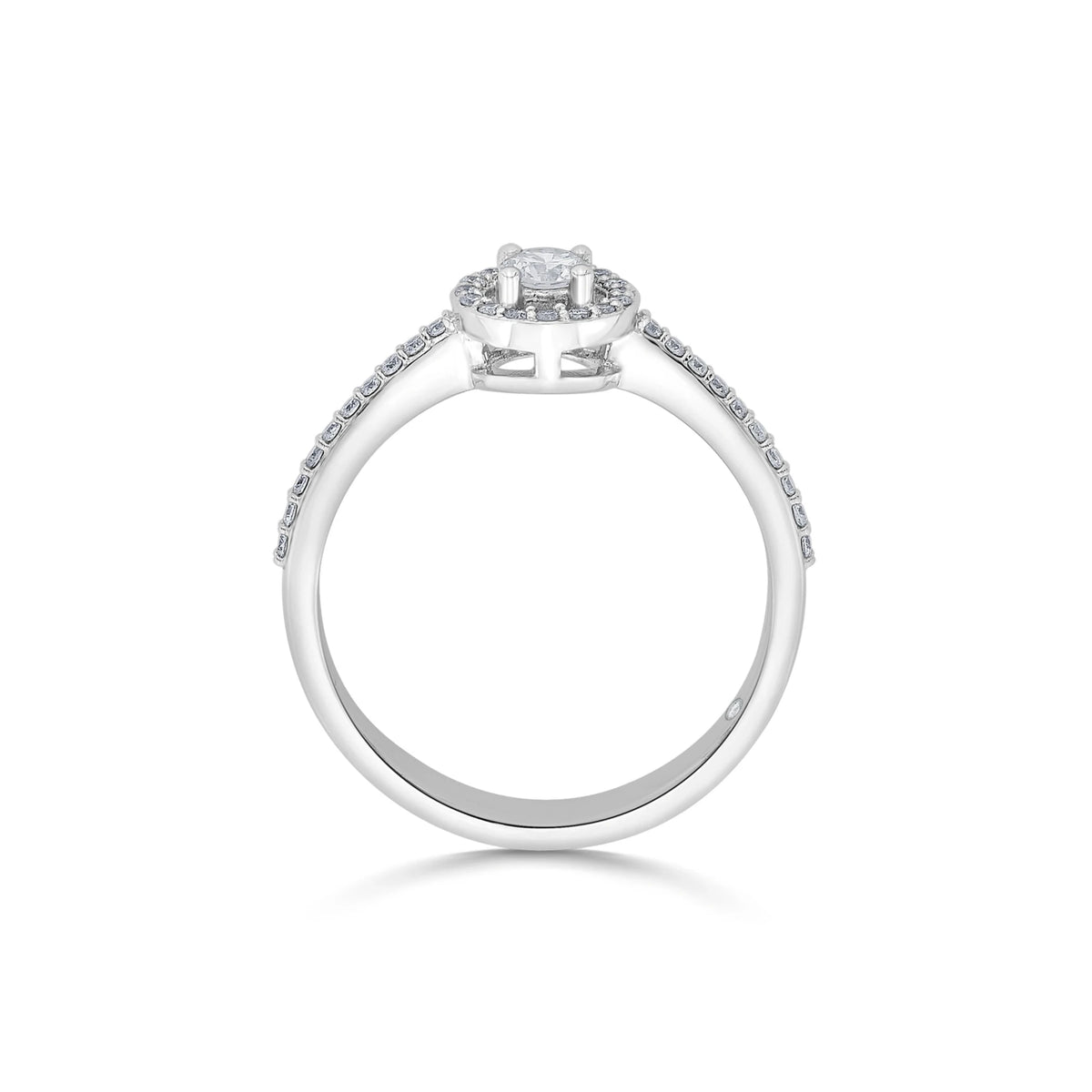 Solitaire Circular Starlight Spark Ring - Zen Diamond India