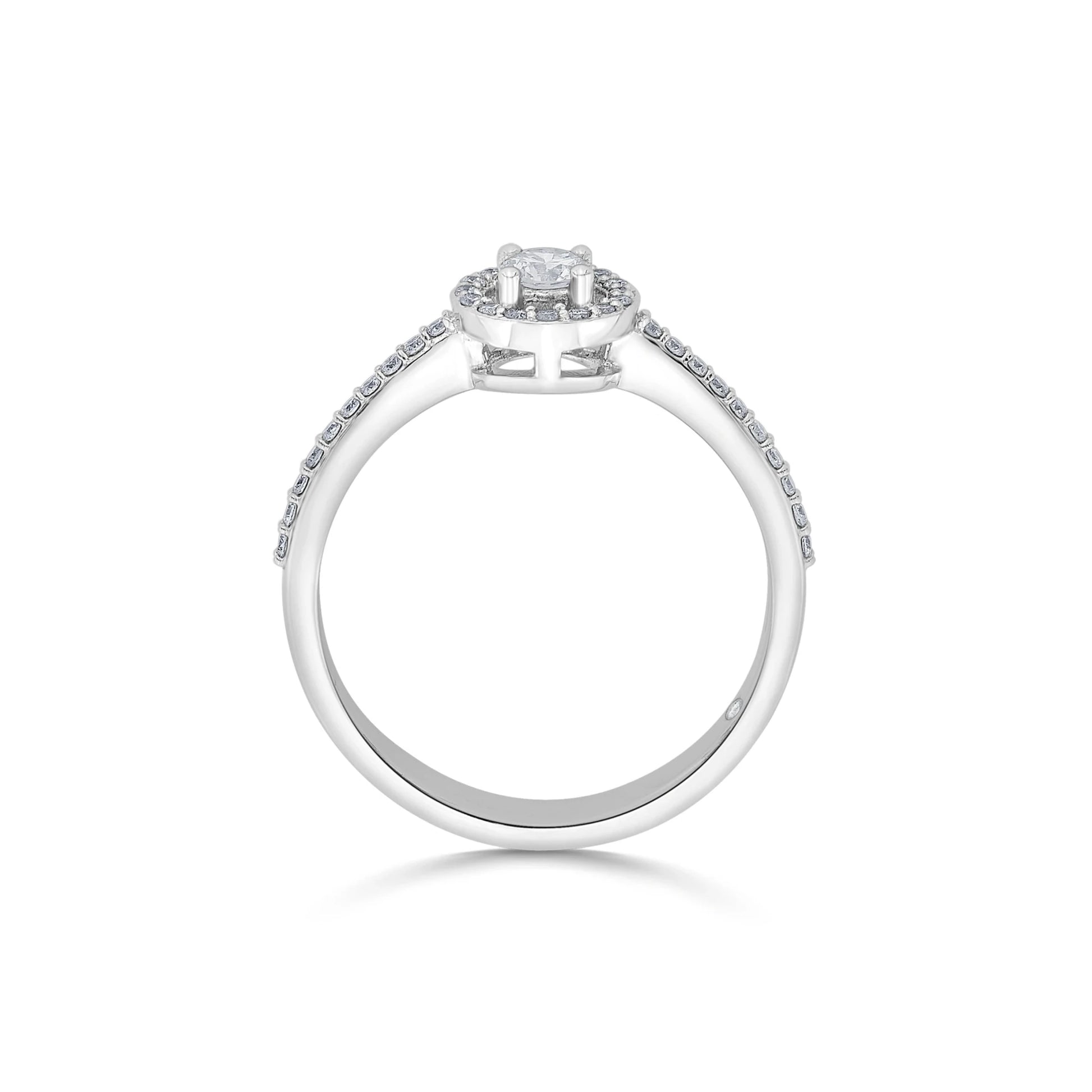 Solitaire Circular Starlight Spark Ring - Zen Diamond India