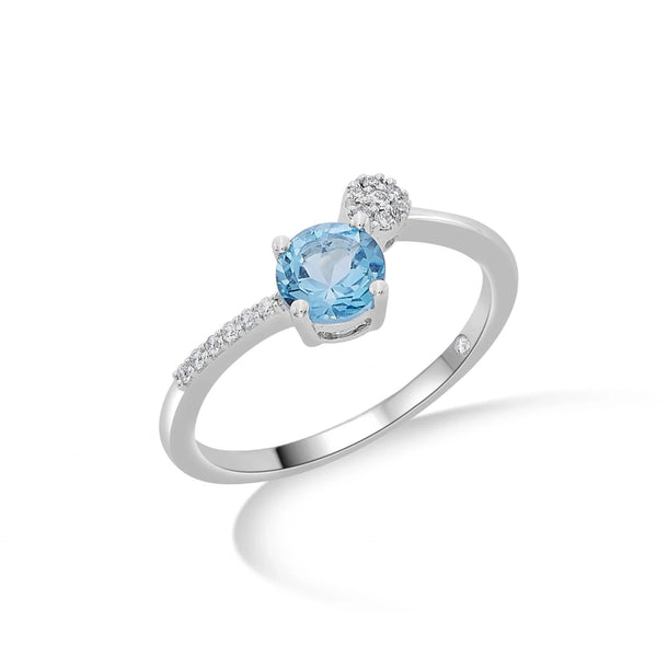 Color Pop Twist and Dazzle Ring in Blue Topaz