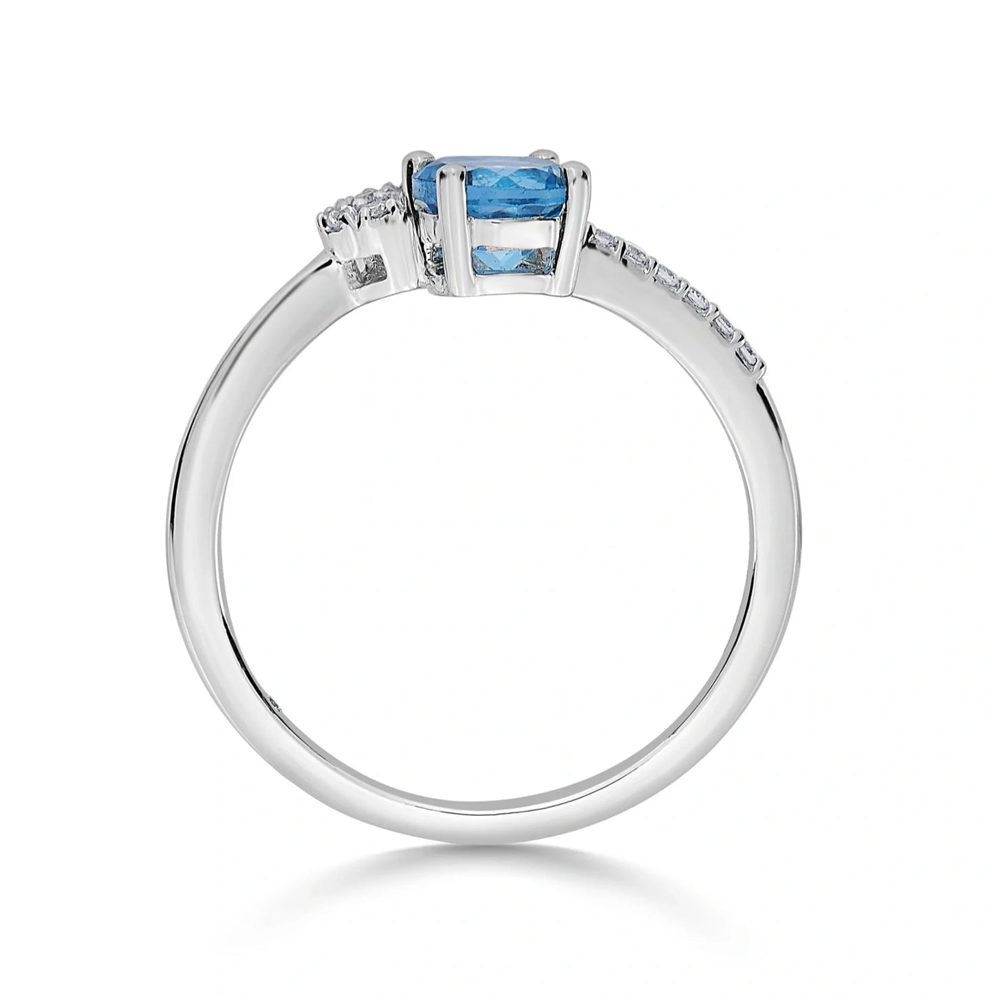 Color Pop Twist and Dazzle Ring in Blue Topaz