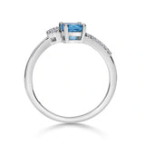 Color Pop Twist and Dazzle Ring in Blue Topaz
