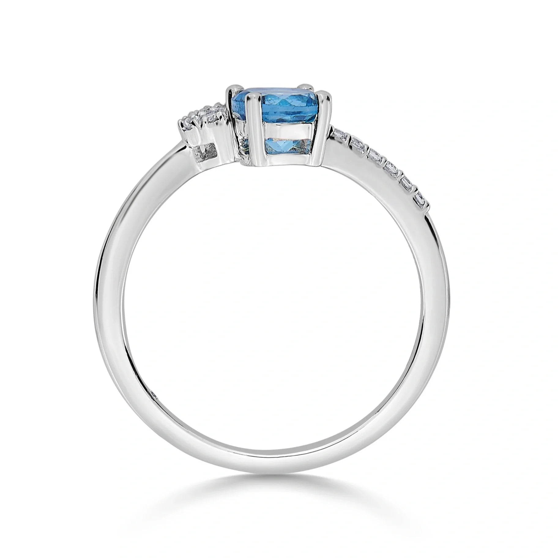 Color Pop Twist and Dazzle Ring in Blue Topaz - Zen Diamond India
