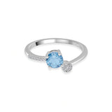 Color Pop Twist and Dazzle Ring in Blue Topaz