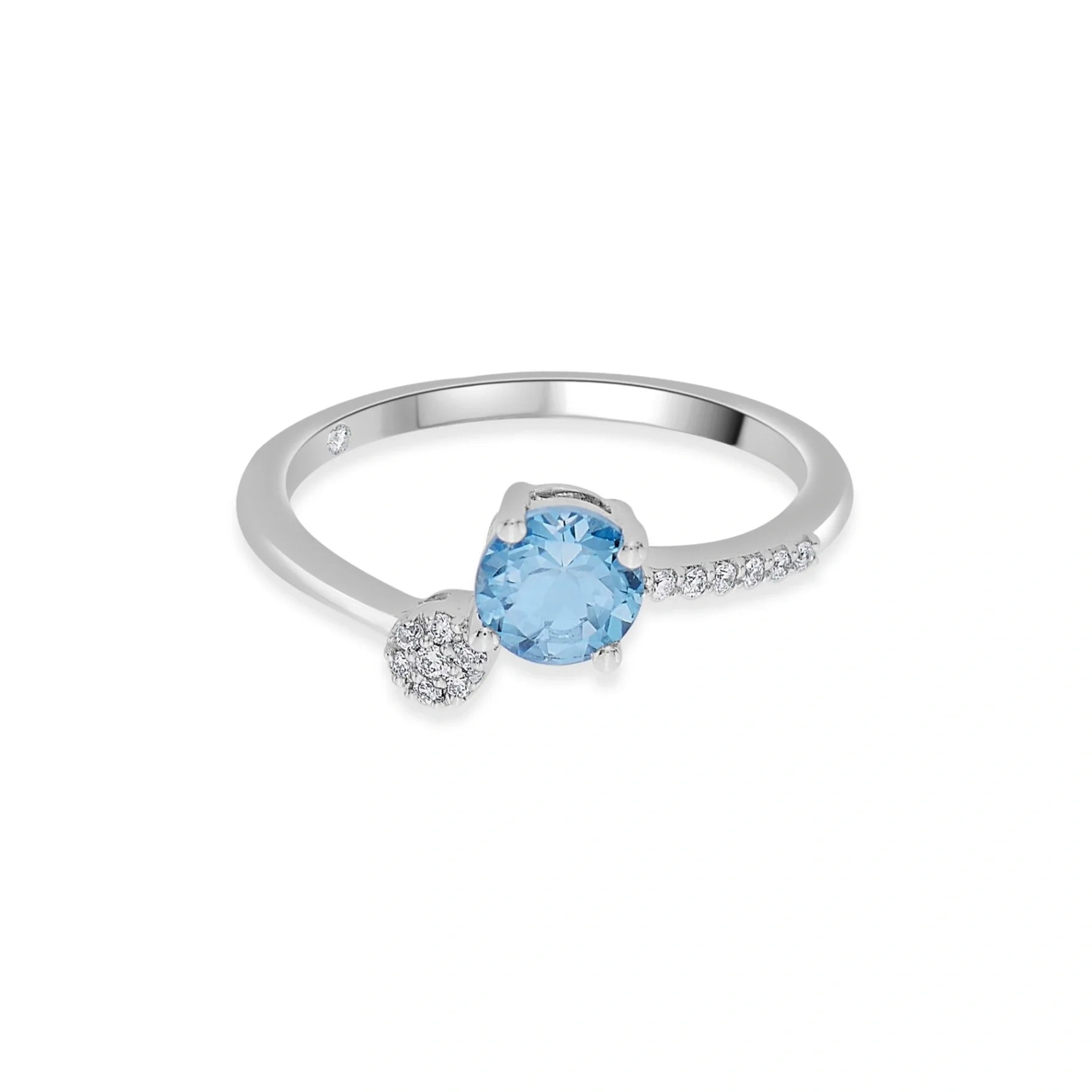 Color Pop Twist and Dazzle Ring in Blue Topaz - Zen Diamond India