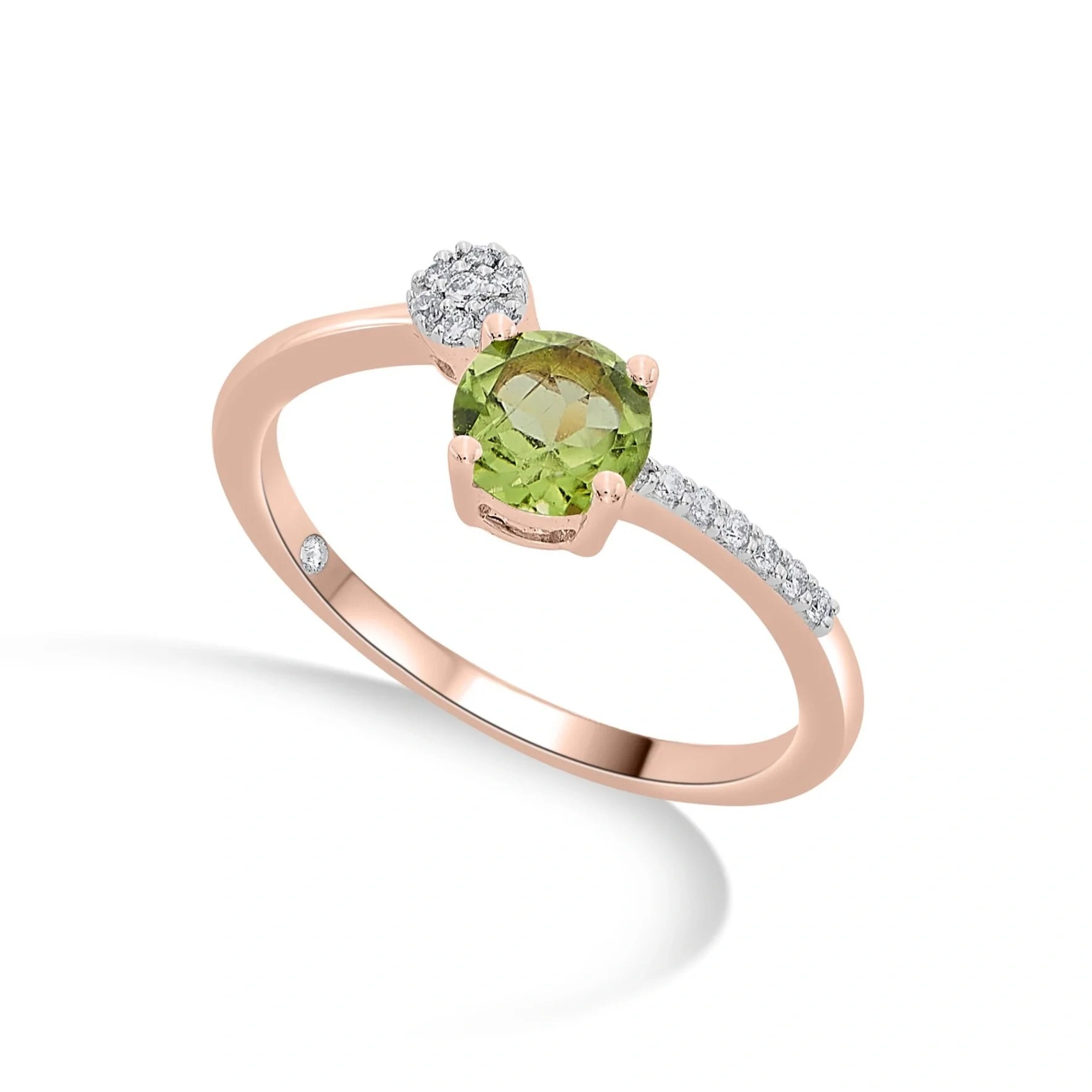 Color Pop Twist and Dazzle Ring in Peridot - Zen Diamond India