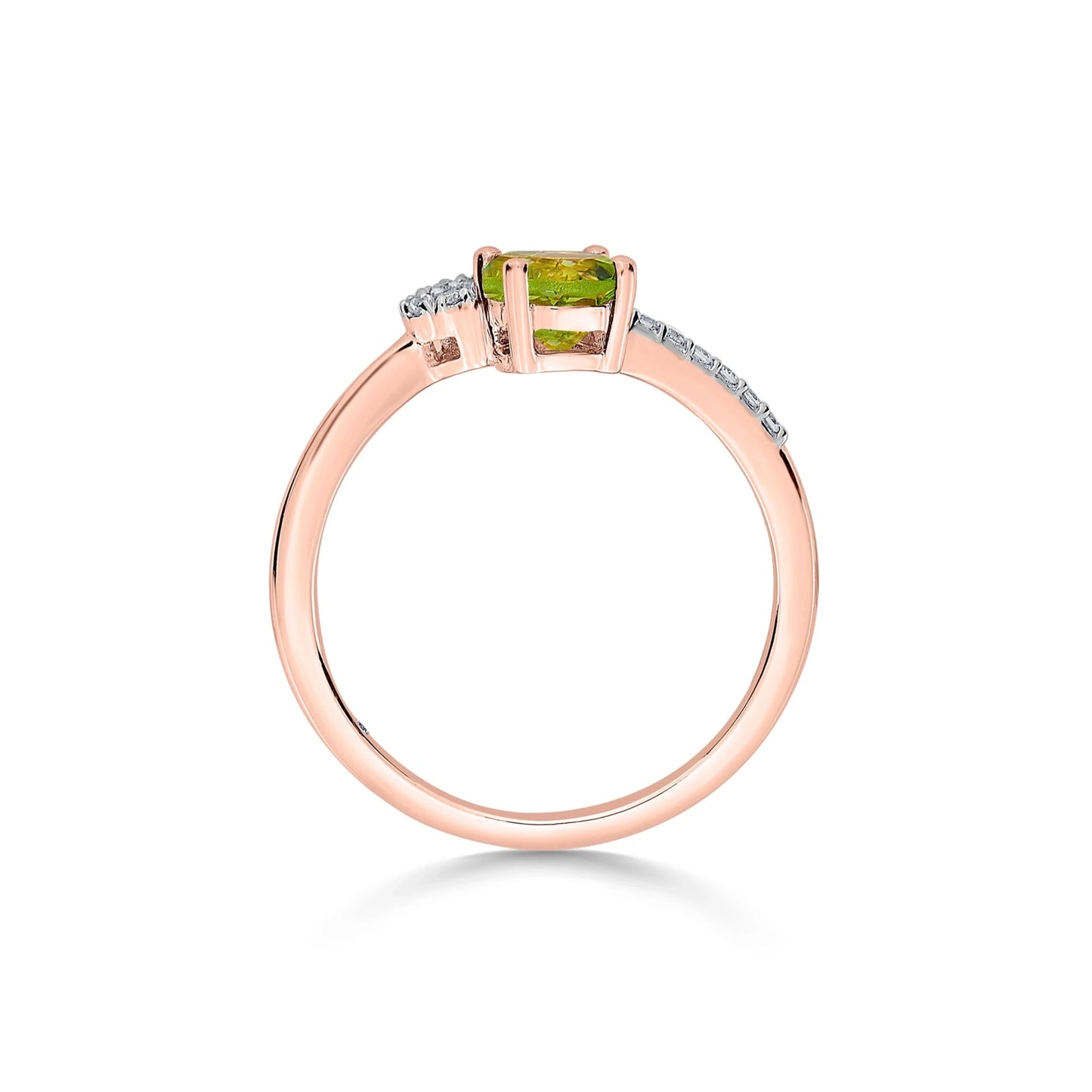 Color Pop Twist and Dazzle Ring in Peridot - Zen Diamond India