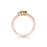 Color Pop Twist and Dazzle Ring in Peridot - Zen Diamond India