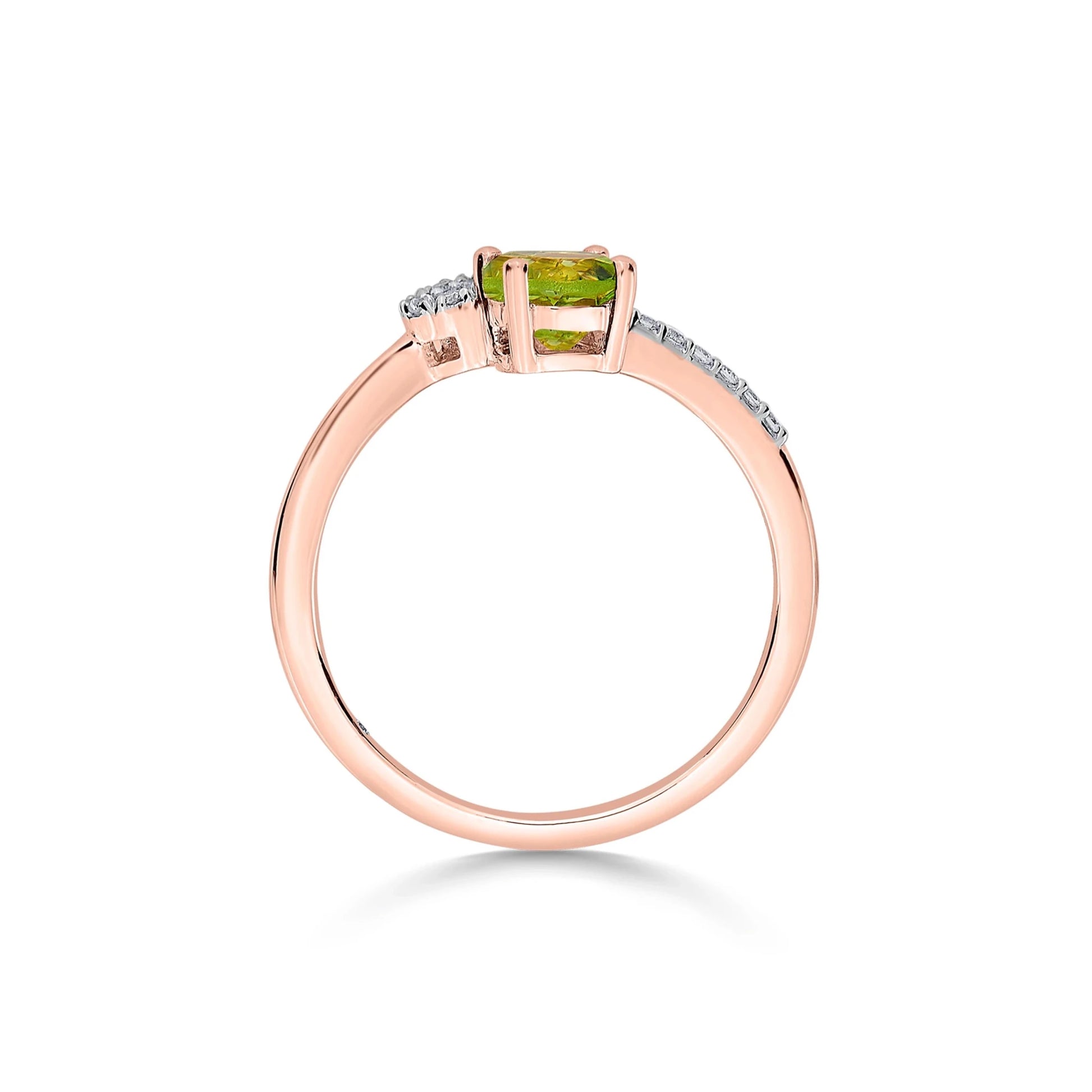 Color Pop Twist and Dazzle Ring in Peridot - Zen Diamond India