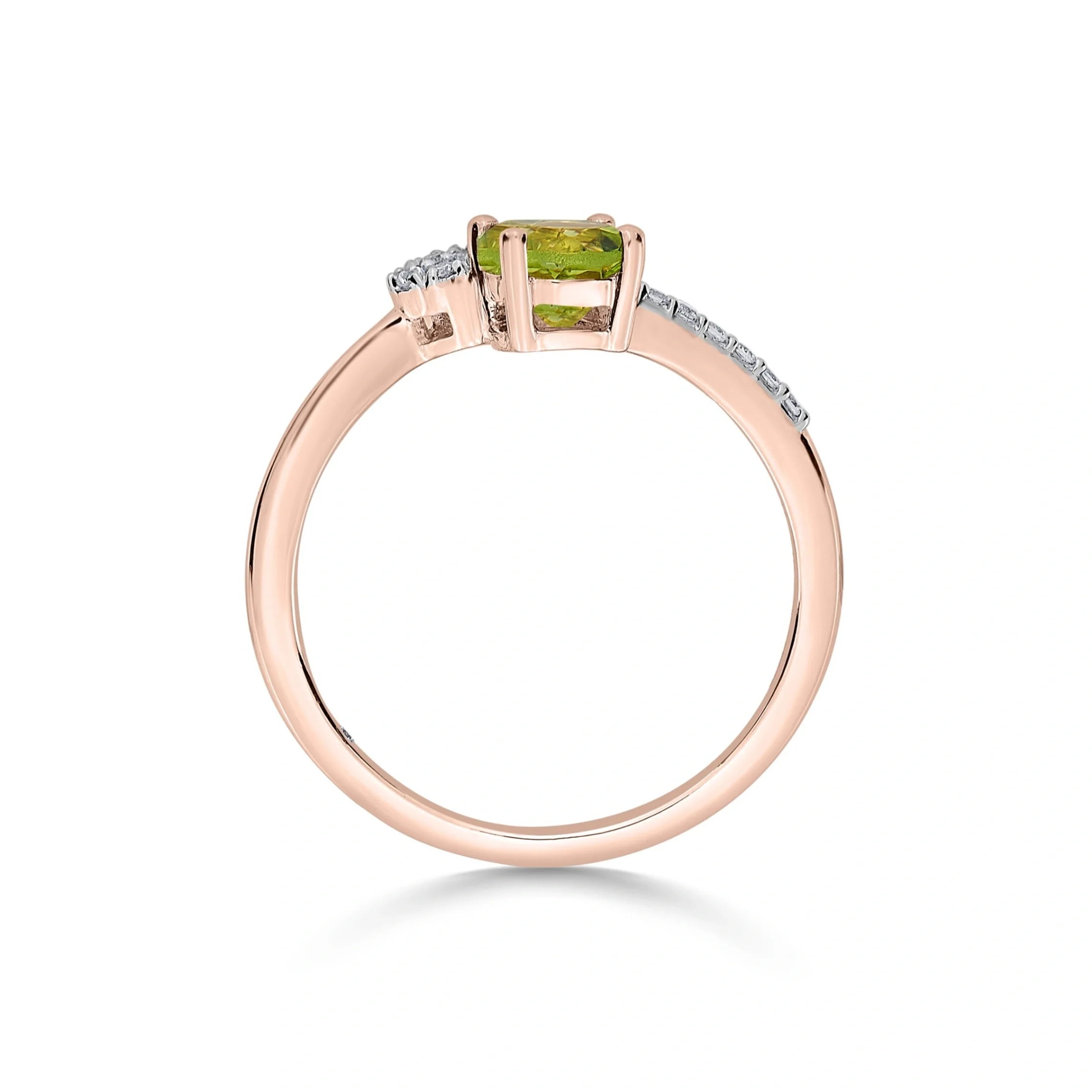 Color Pop Twist and Dazzle Ring in Peridot - Zen Diamond India