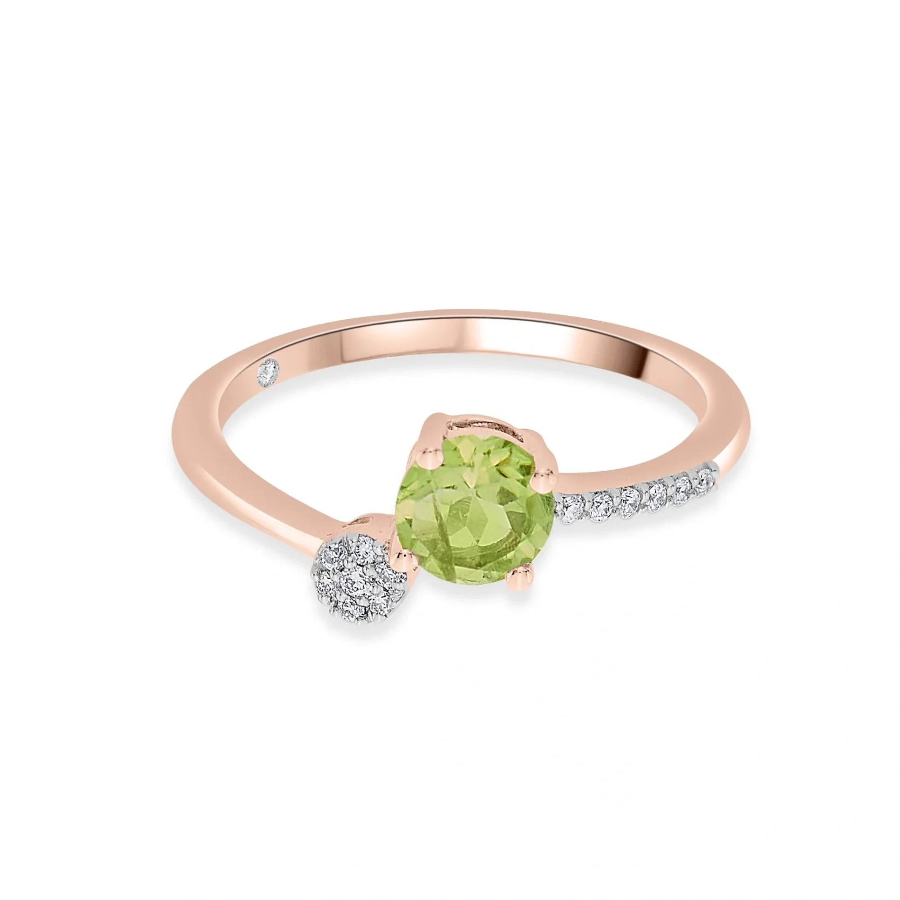 Color Pop Twist and Dazzle Ring in Peridot - Zen Diamond India