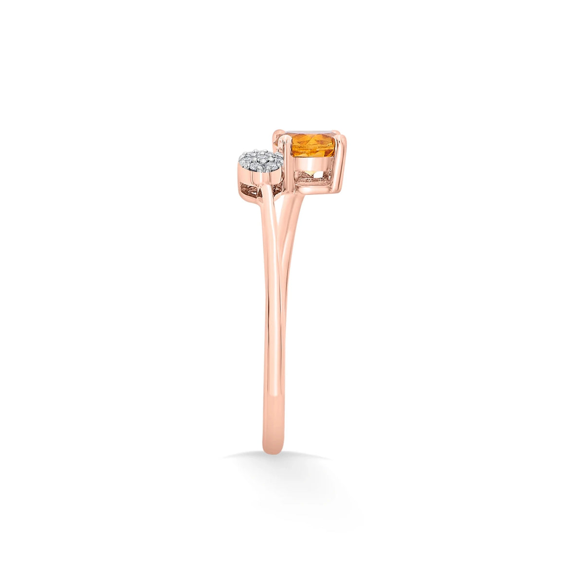 Color Pop Twist and Dazzle Ring in Citrine - Zen Diamond India