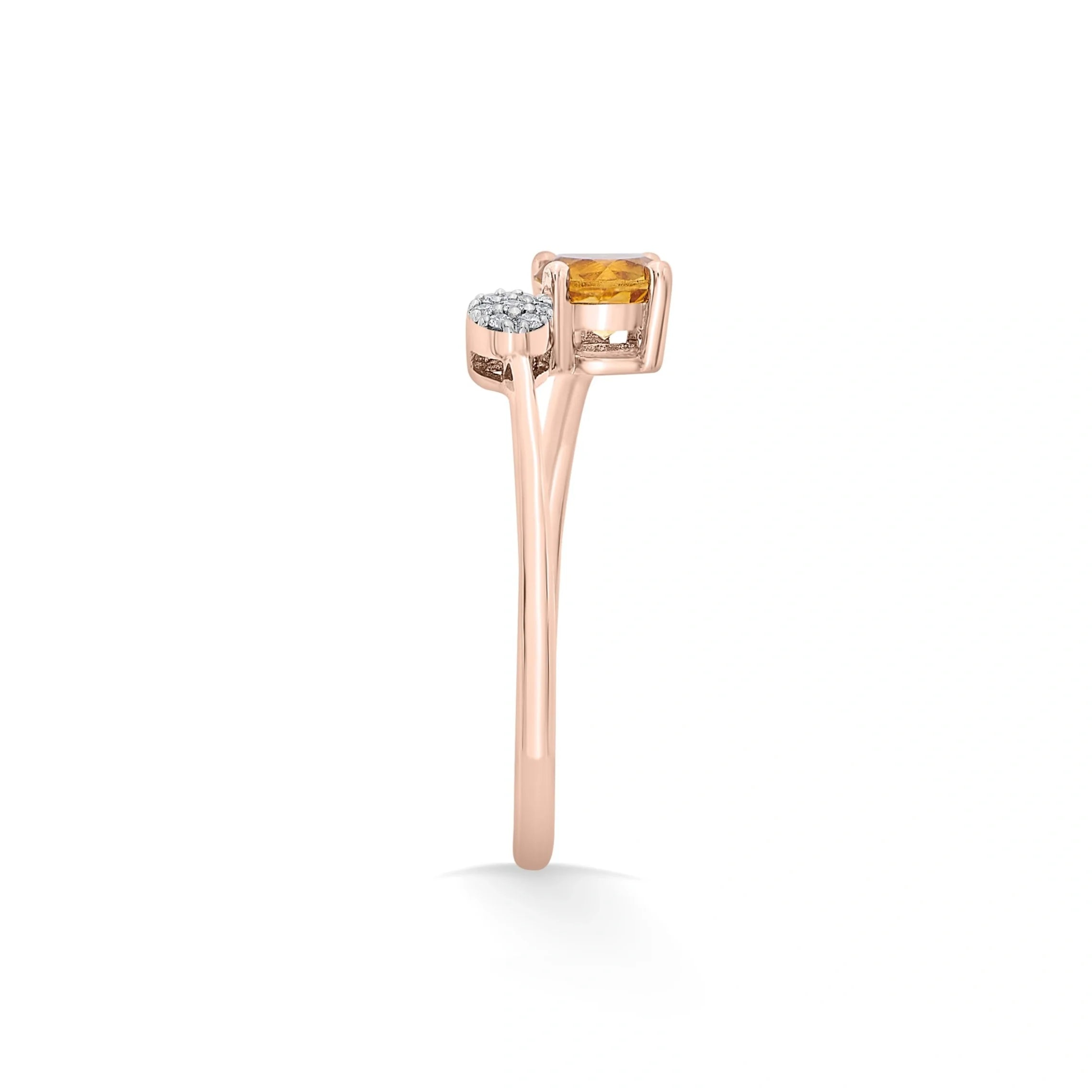 Color Pop Twist and Dazzle Ring in Citrine - Zen Diamond India