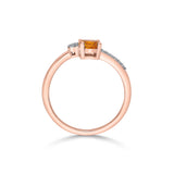 Color Pop Twist and Dazzle Ring in Citrine - Zen Diamond India