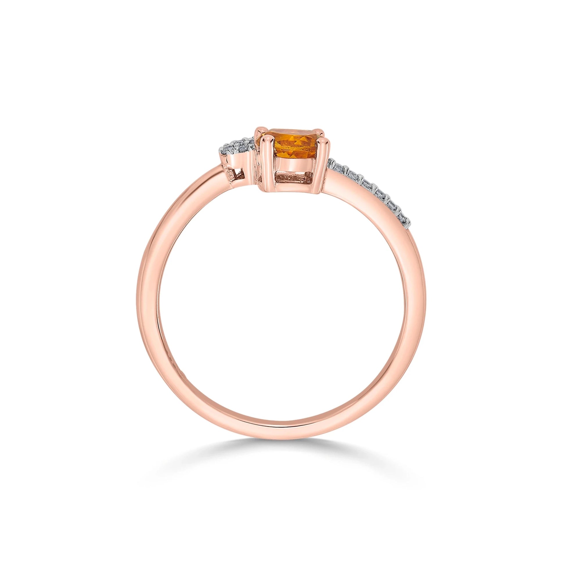 Color Pop Twist and Dazzle Ring in Citrine - Zen Diamond India