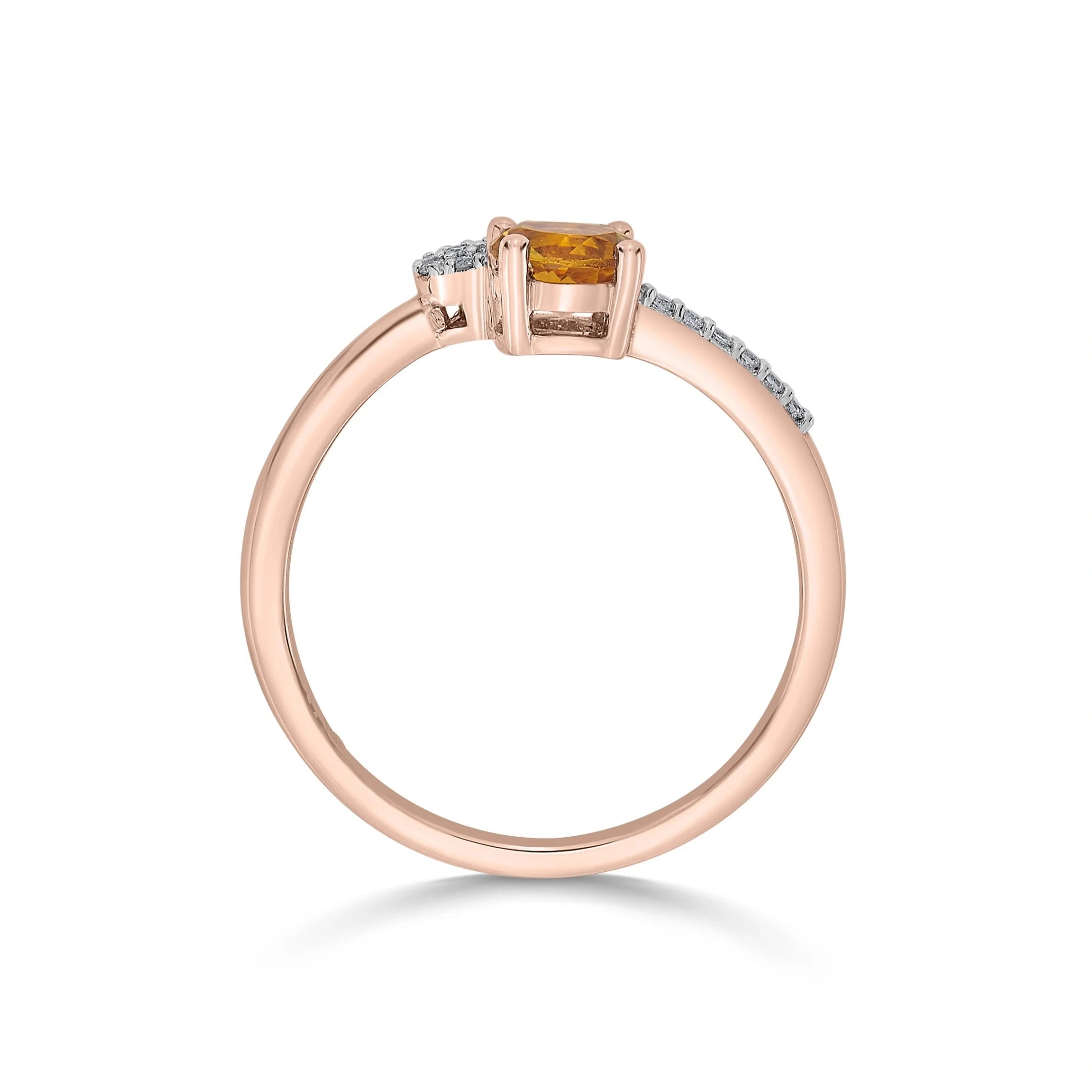 Color Pop Twist and Dazzle Ring in Citrine - Zen Diamond India