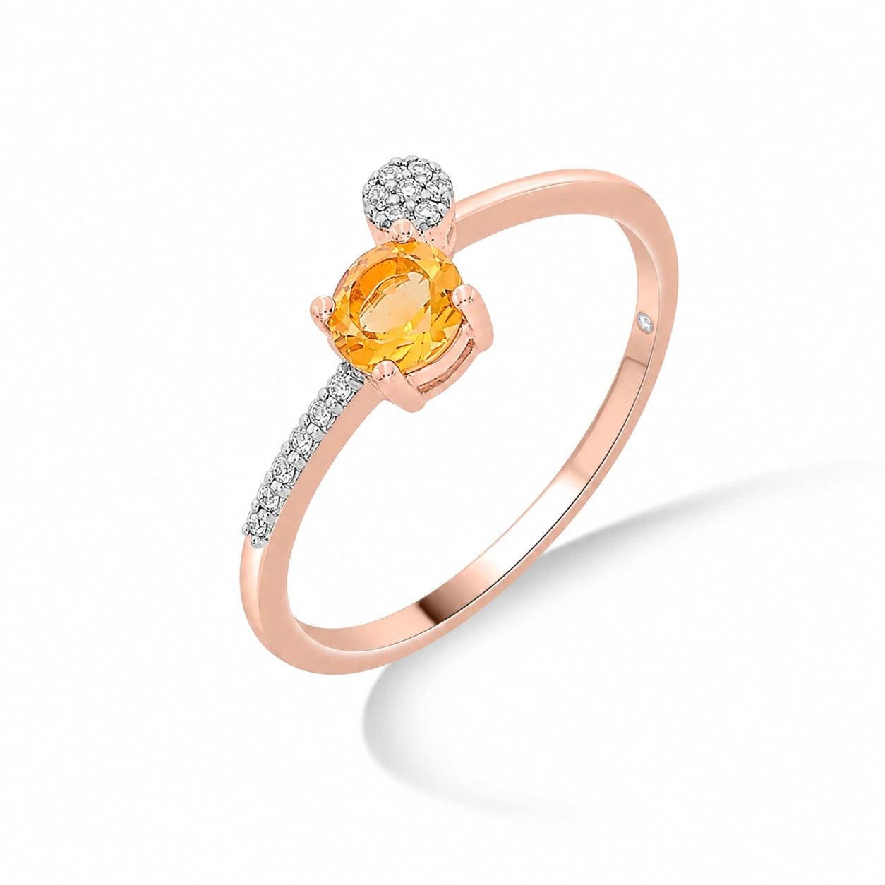 Color Pop Twist and Dazzle Ring in Citrine
