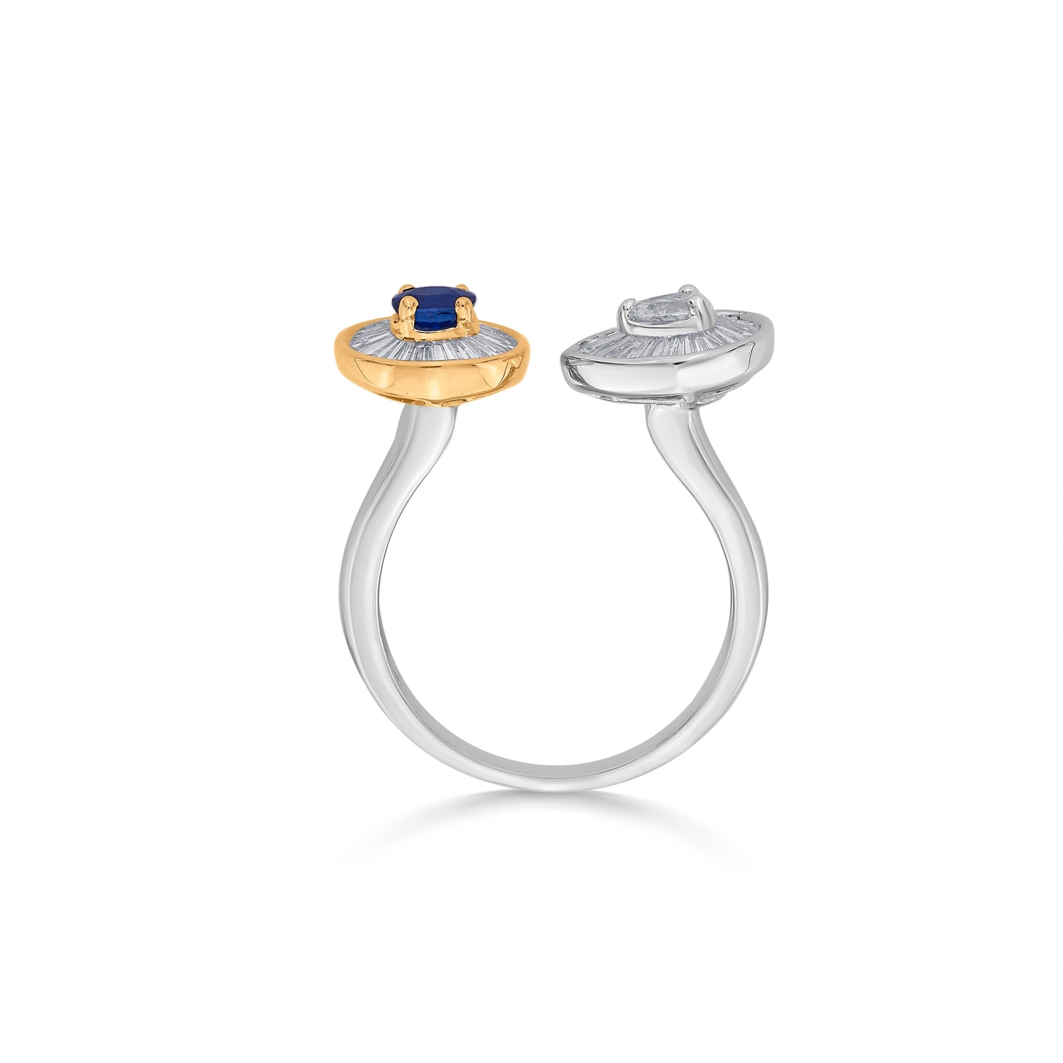 Iris Deep Blue Orbit Ring - Zen Diamond India