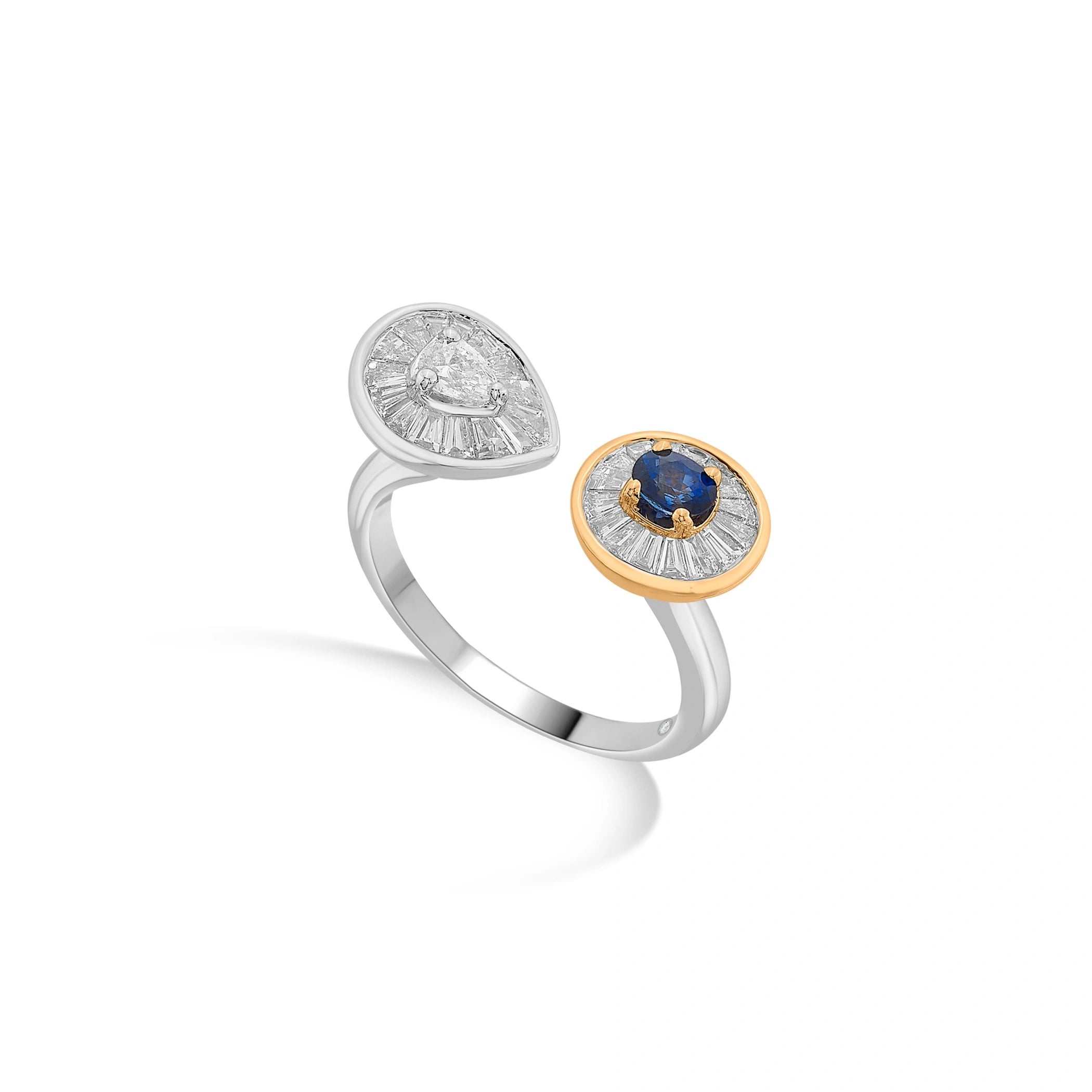 Iris Deep Blue Orbit Ring - Zen Diamond India