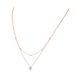 Deck Up Dual Layer Drop Necklace - Zen Diamond India