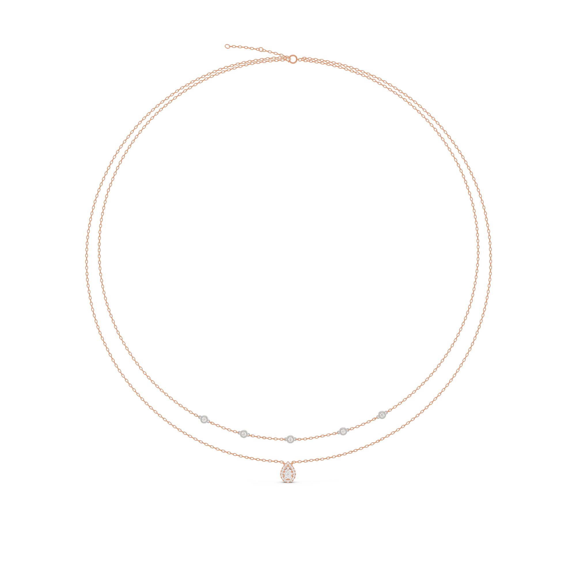 Deck Up Dual Layer Drop Necklace