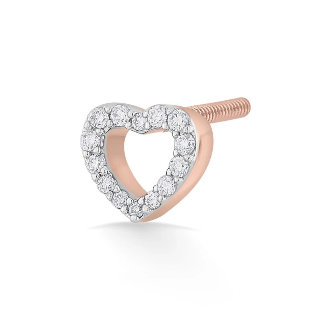 Love Knot Twinkling Heart Halo Studs - Zen Diamond India