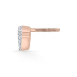 Love Knot Twinkling Heart Halo Studs - Zen Diamond India