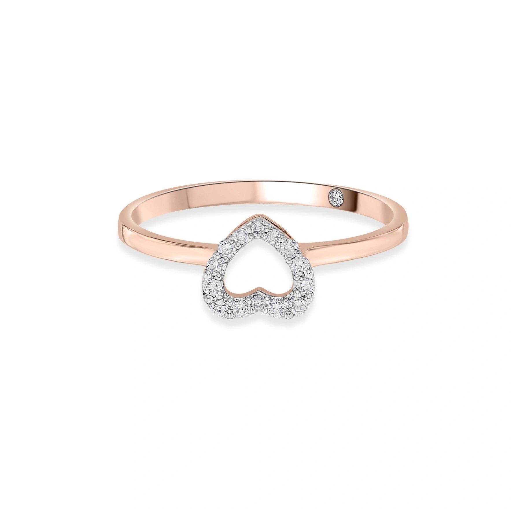 Love Knot Diamond Whisper Heart Ring - Zen Diamond India