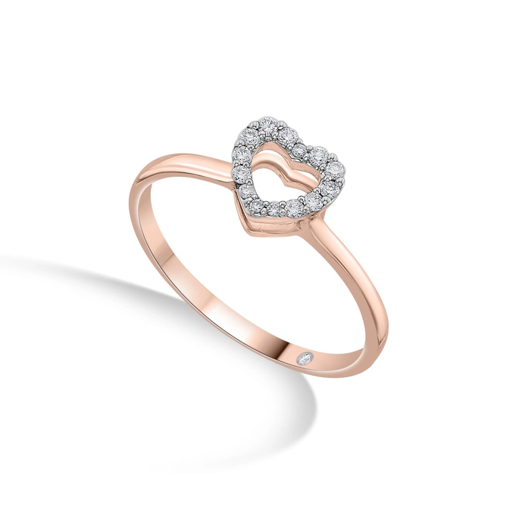 Love Knot Diamond Whisper Heart Ring - Zen Diamond India