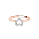 Love Knot Diamond Whisper Heart Ring - Zen Diamond India