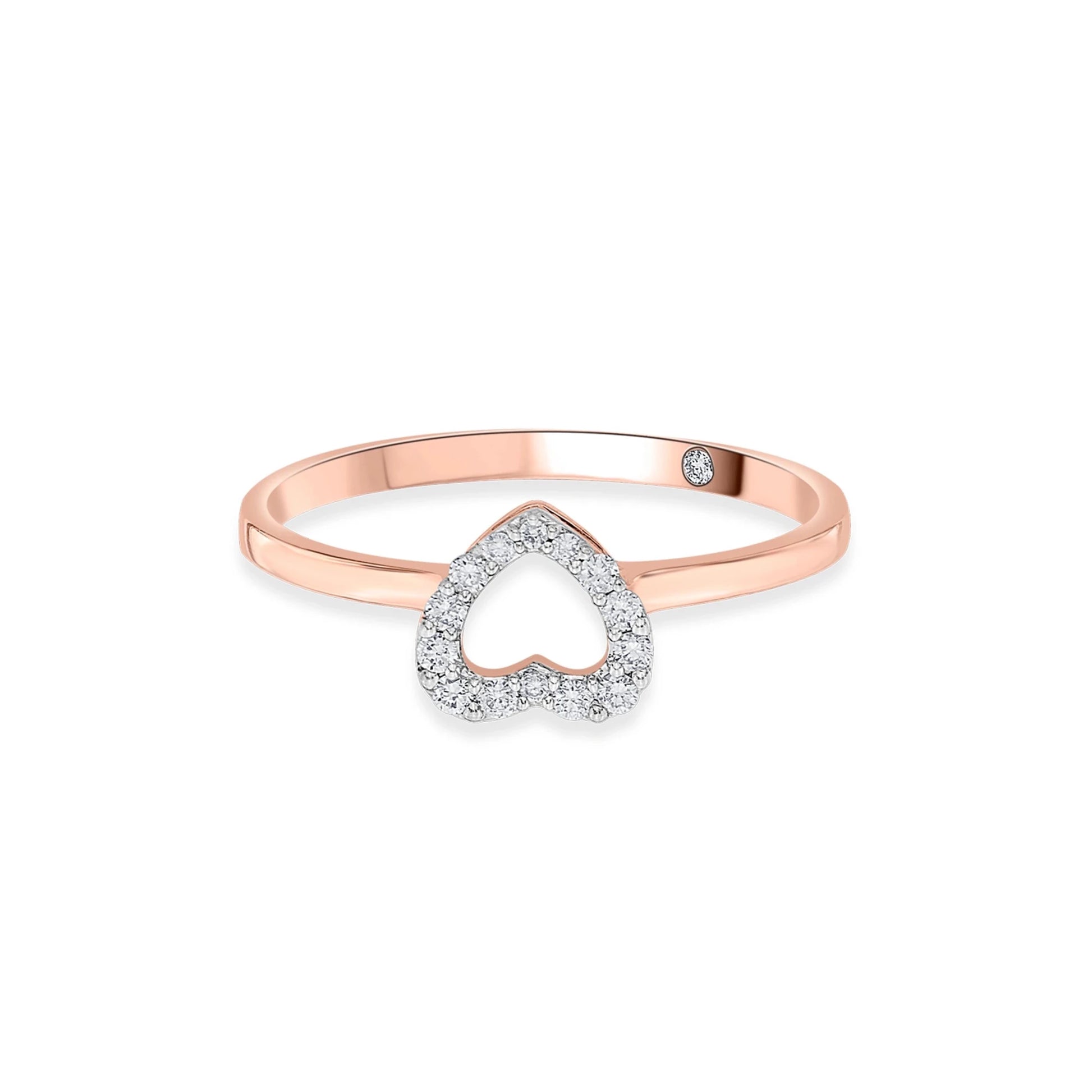 Love Knot Diamond Whisper Heart Ring - Zen Diamond India