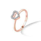 Love Knot Diamond Whisper Heart Ring - Zen Diamond India