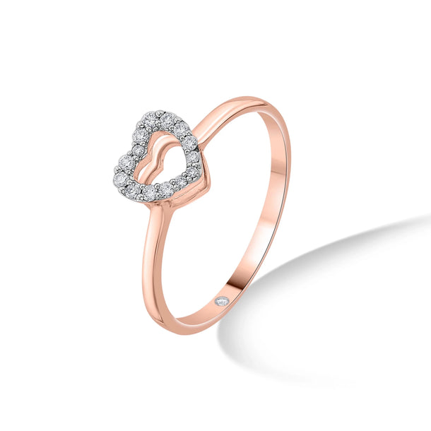 Love Knot Diamond Whisper Heart Ring - Zen Diamond India