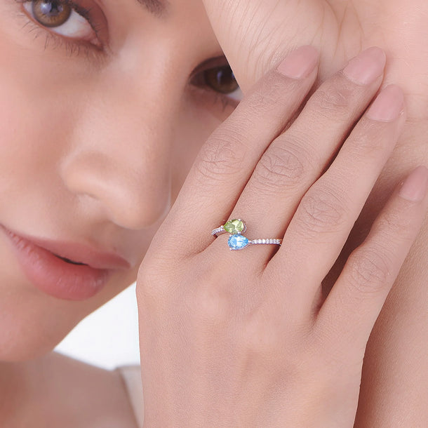Color Pop Statement Spark Duo Ring