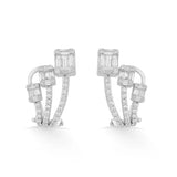 Enchante Shimmer Arc Elegance Earrings - Zen Diamond India