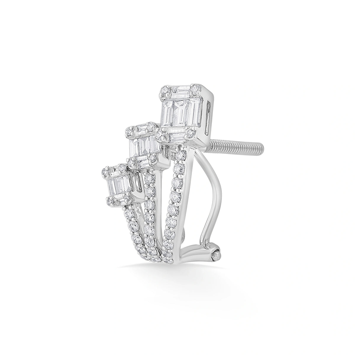 Enchante Shimmer Arc Elegance Earrings - Zen Diamond India
