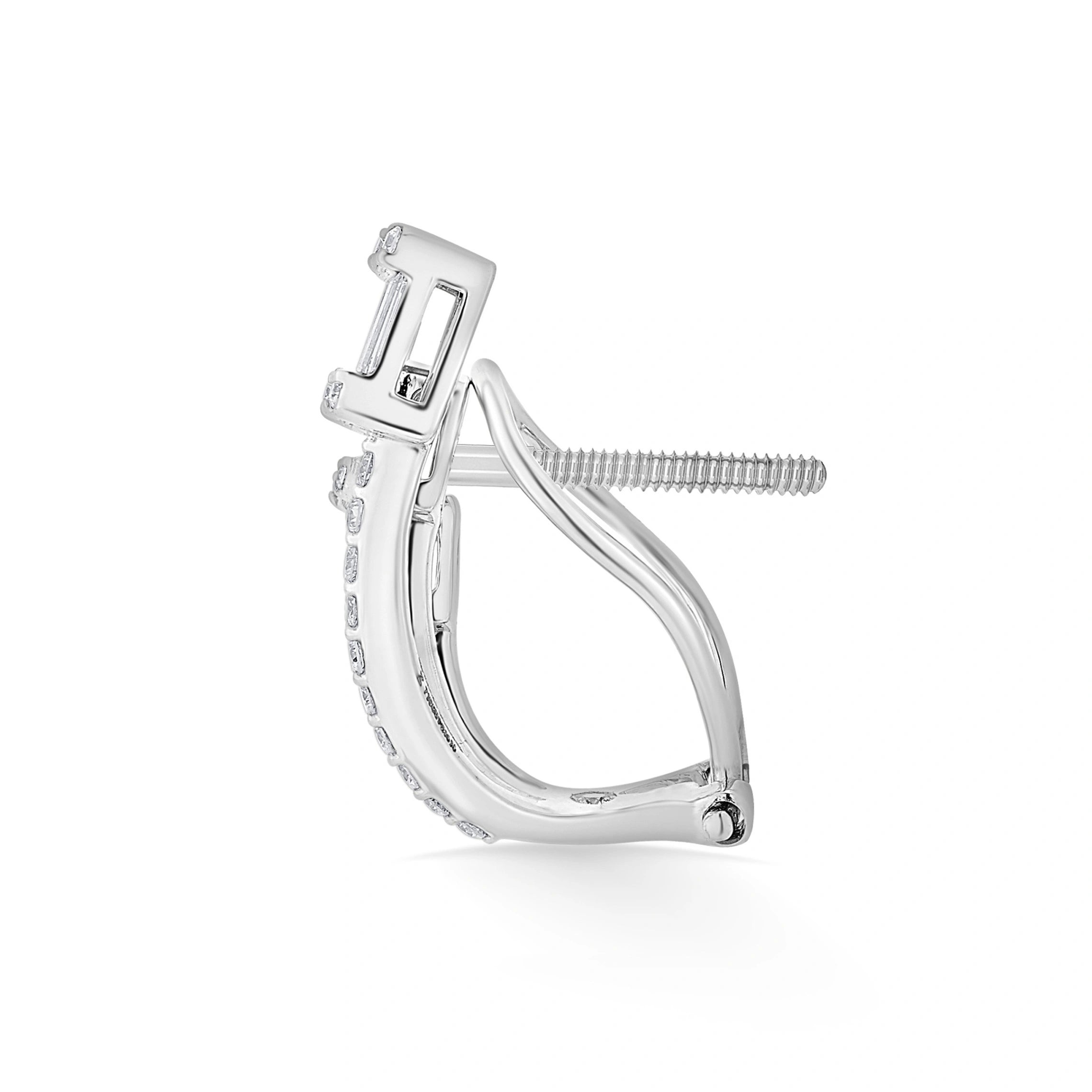 Enchante Shimmer Arc Elegance Earrings - Zen Diamond India