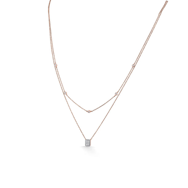Deck Up Dual Layer Emerald Necklace - Zen Diamond India