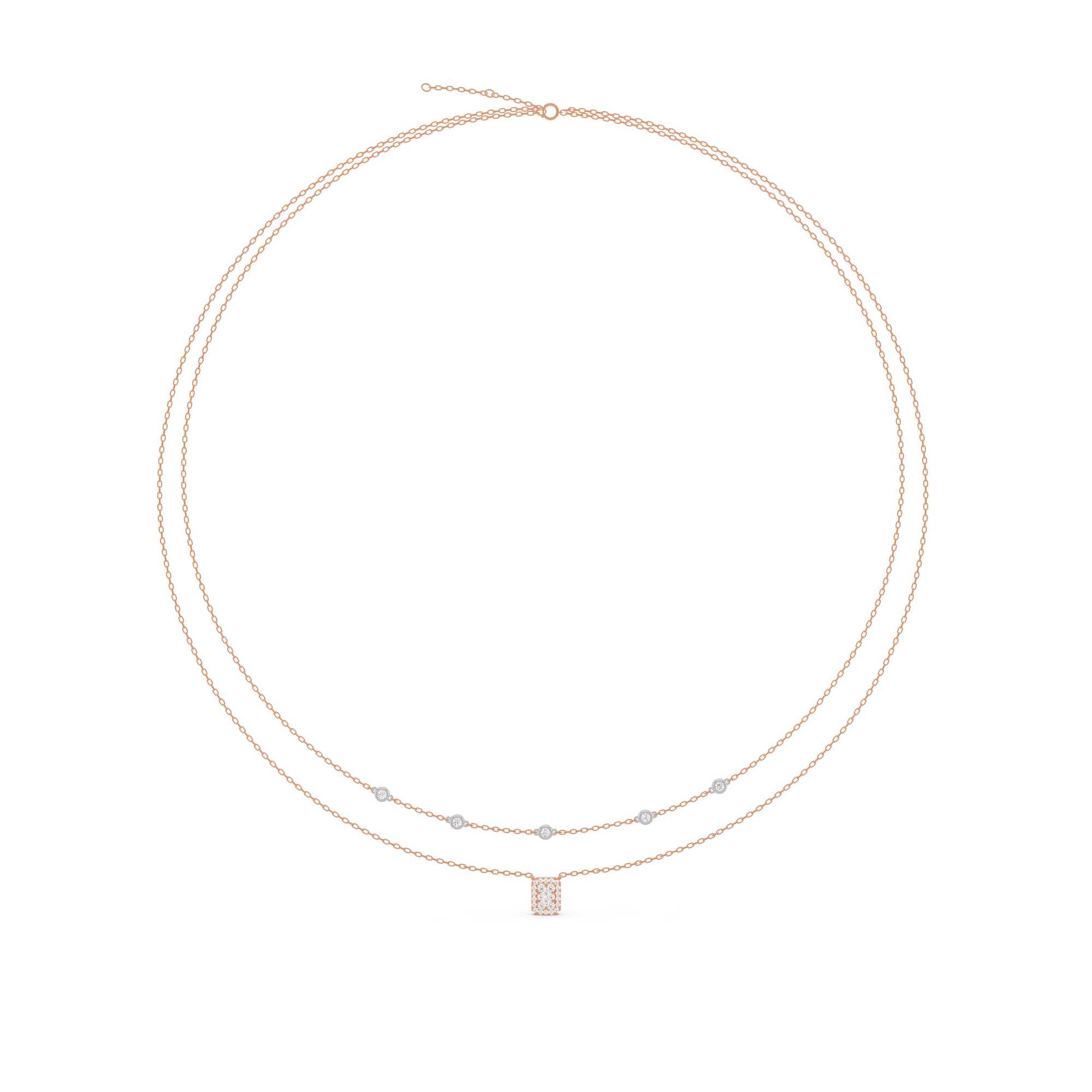Deck Up Dual Layer Emerald Necklace