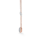 Rosé Bloom Diamond Halo Medallion Pendant - Zen Diamond India