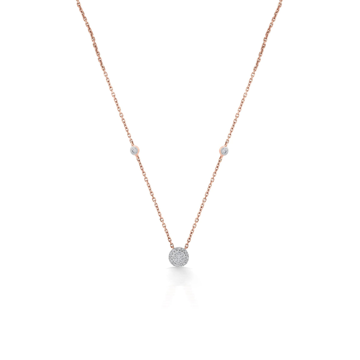 Deck Up Dual Layer Round Necklace - Zen Diamond India