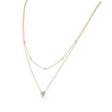 Deck Up Dual Layer Heart Necklace - Zen Diamond India