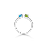 Color Pop Emerald Cut Duo Ring