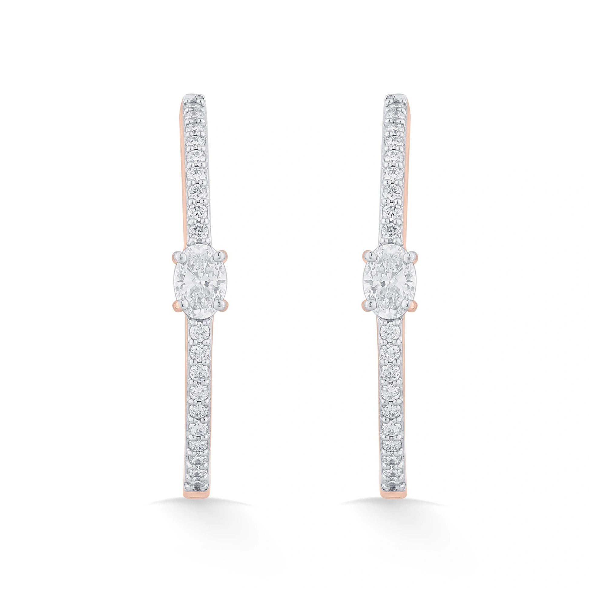 Sassy Oval Luxe Earrings - Zen Diamond India