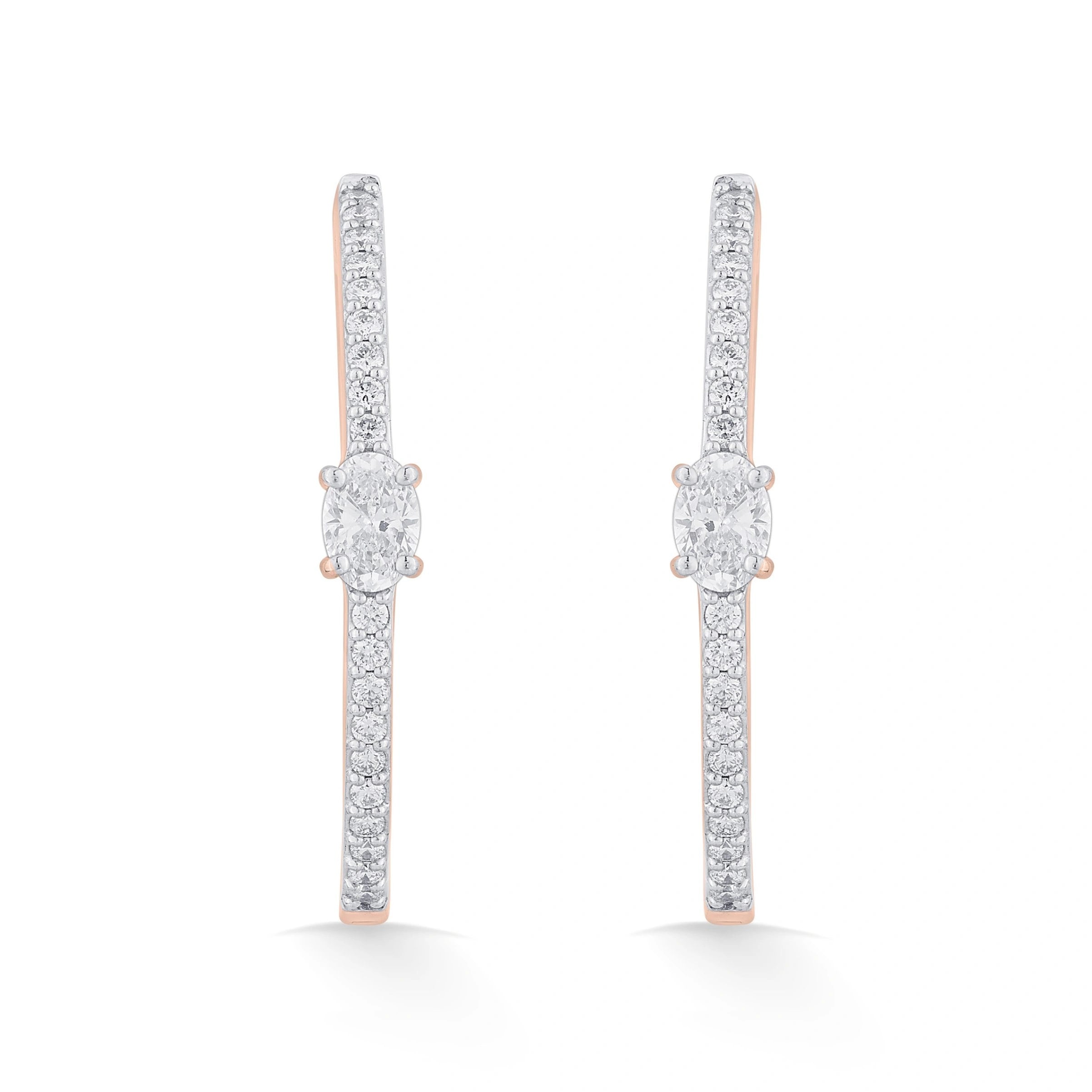 Sassy Oval Luxe Earrings - Zen Diamond India