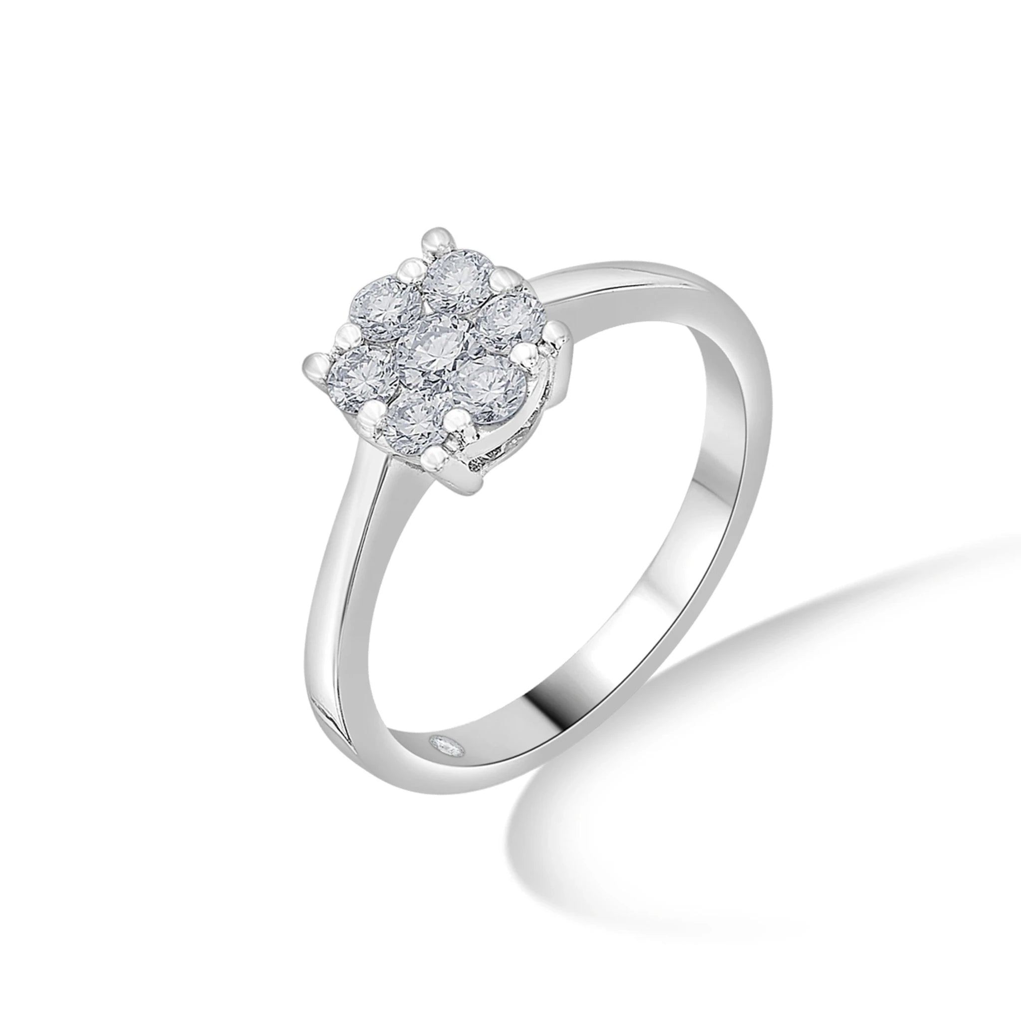 Frosted Bloom Radiance Ring - Zen Diamond India