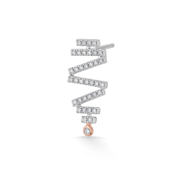 Deck up GlitzWave ZigDiamond Earrings - Zen Diamond India