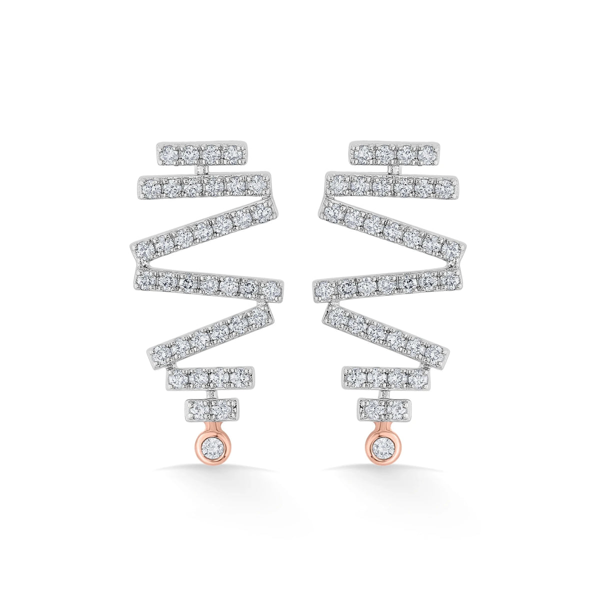 Deck up GlitzWave ZigDiamond Earrings - Zen Diamond India