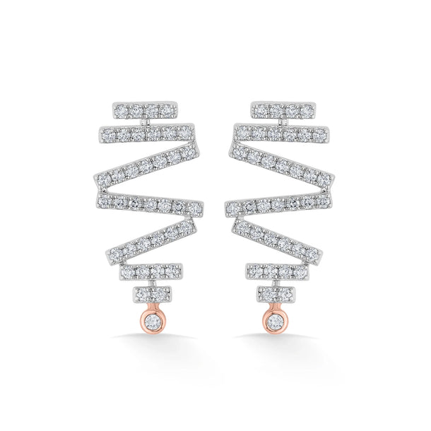 Deck up GlitzWave ZigDiamond Earrings - Zen Diamond India